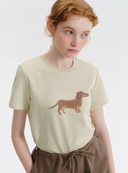 Dachshund Dog Print T-Shirt