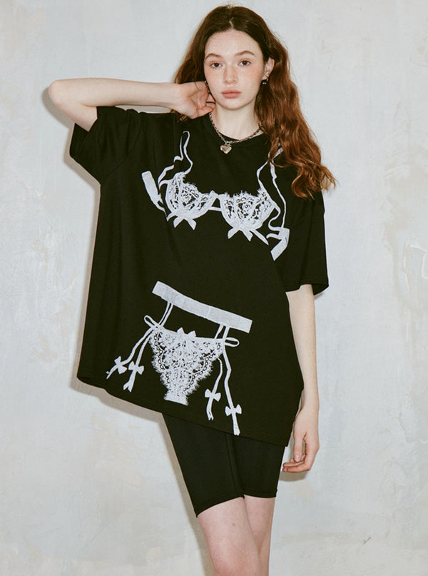 Chic Round Neck Loose T-Shirt