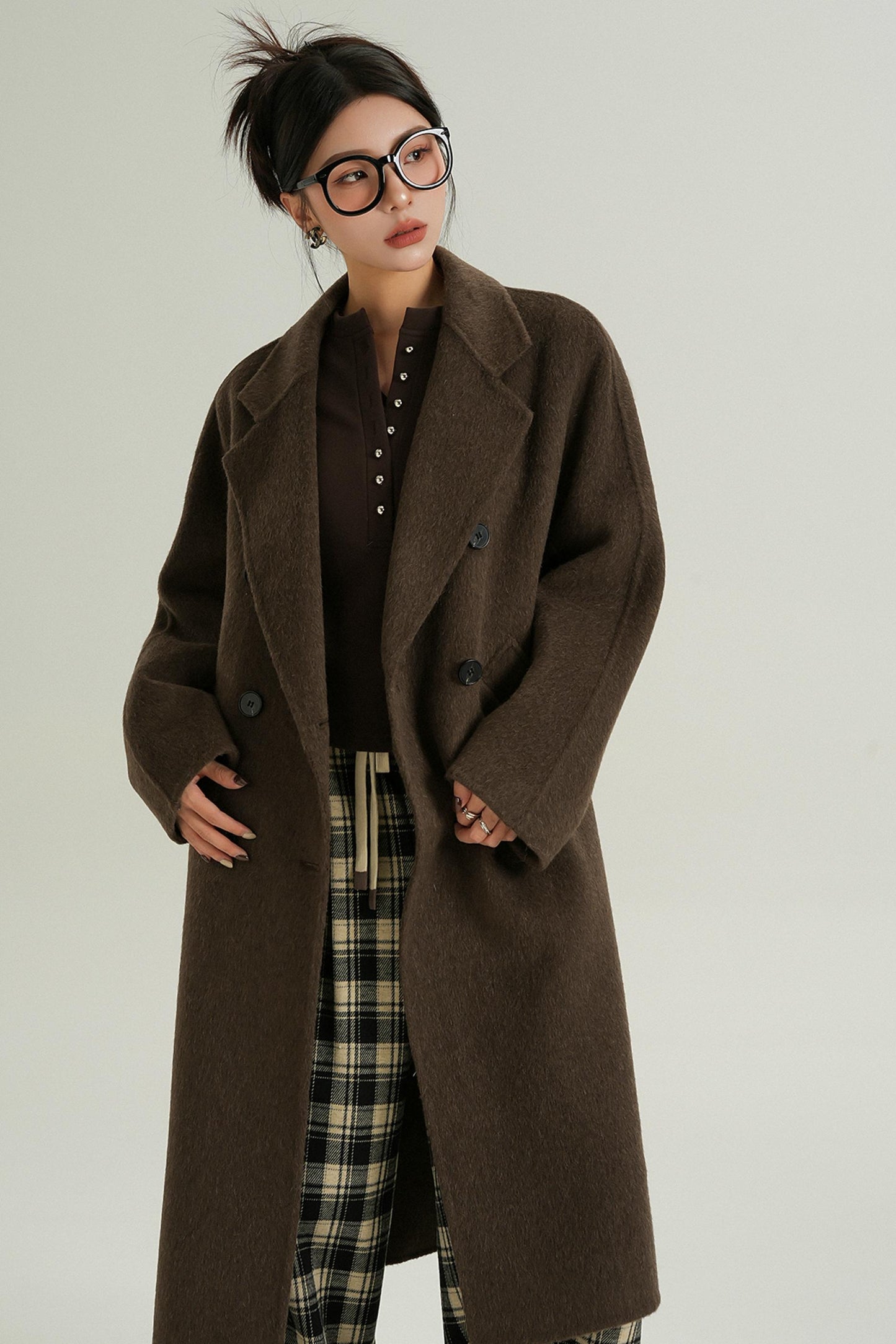 Double-Breasted Wool Suit Coat