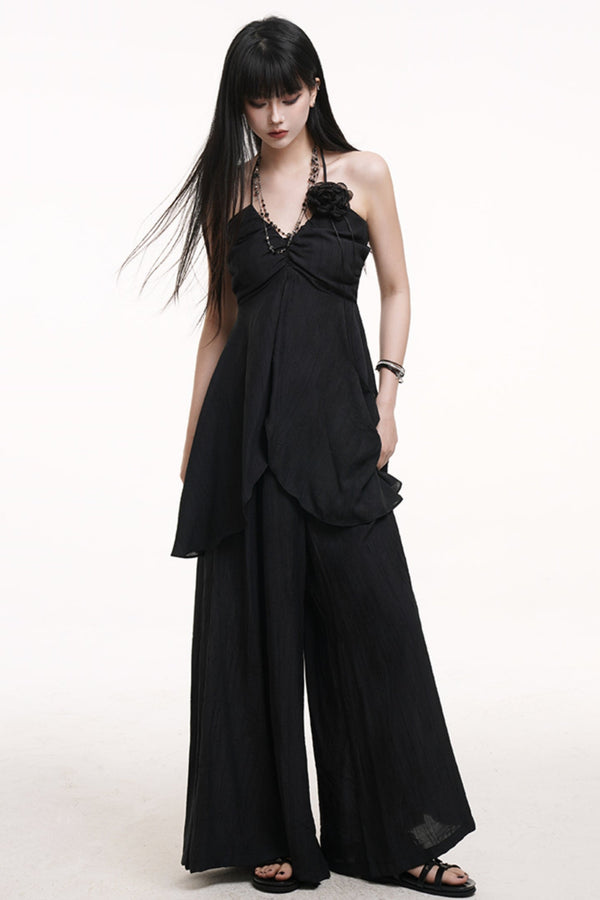 Ethereal Halter & Lounge Pants Set-Up