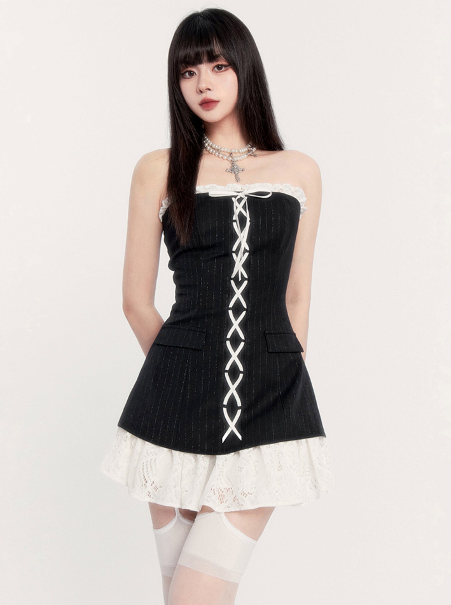 Camellia Lace Bandeau Dress