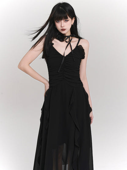 Black French Slip Dress