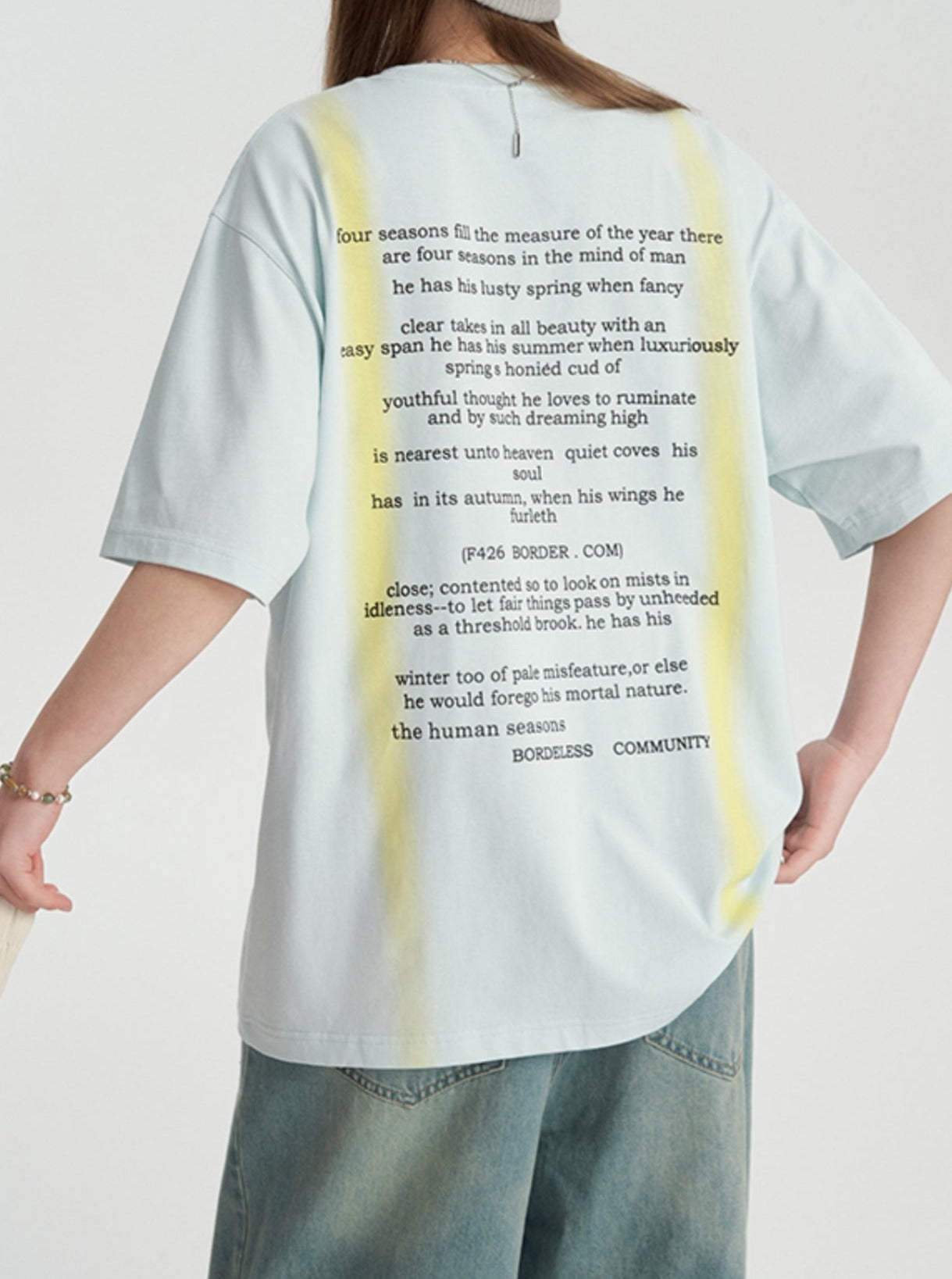 Smudged Letter Short Sleeve T-Shirt