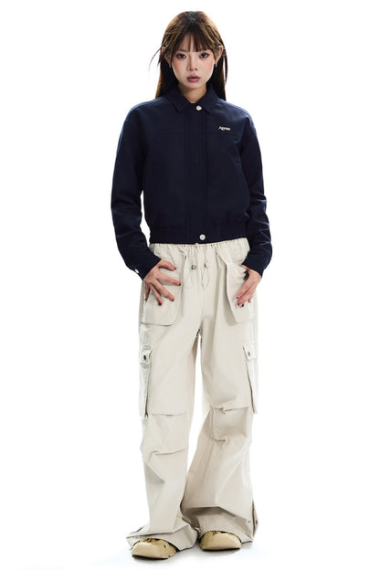 [New on September 19] APEA2024 Fall/Winter design sense niche drawstring pocket cargo pants street high street