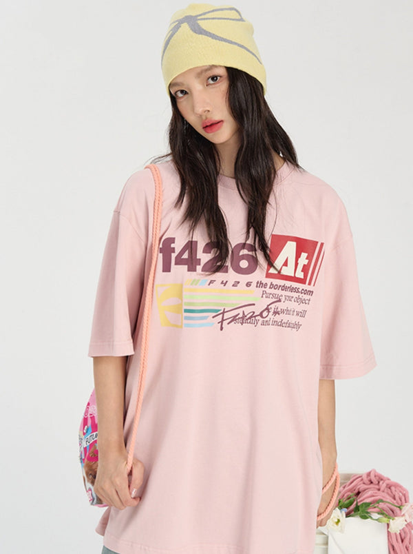 Couple Letter Stripe T-Shirt