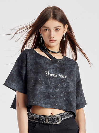 American Hottie Cutout Crop Top