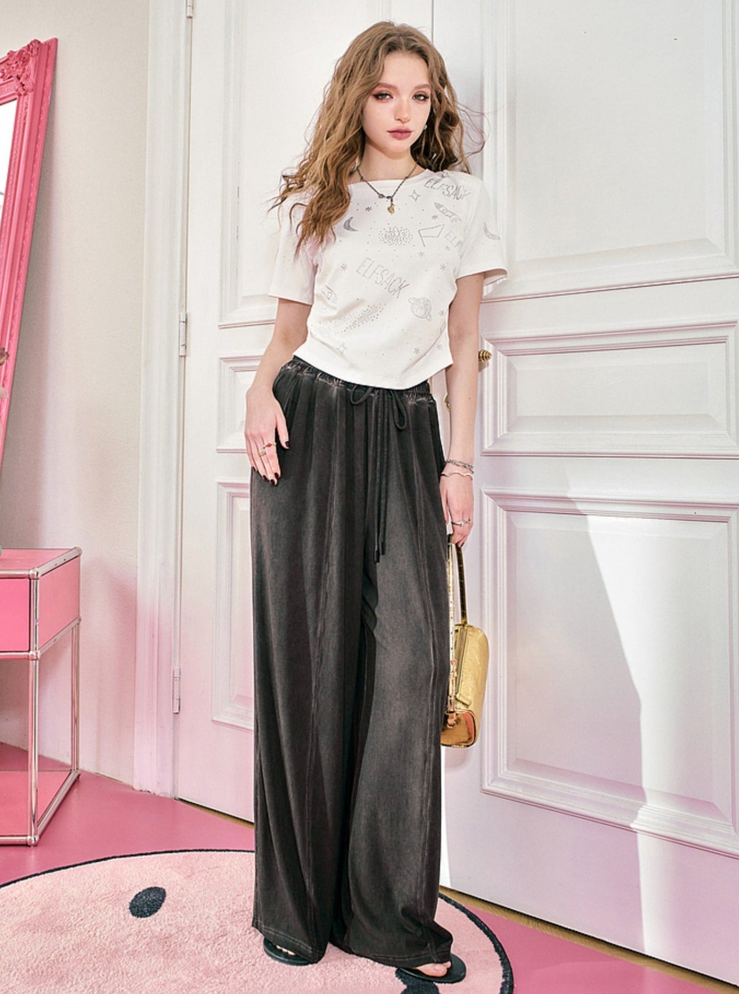 Drape Wide-Leg Pants