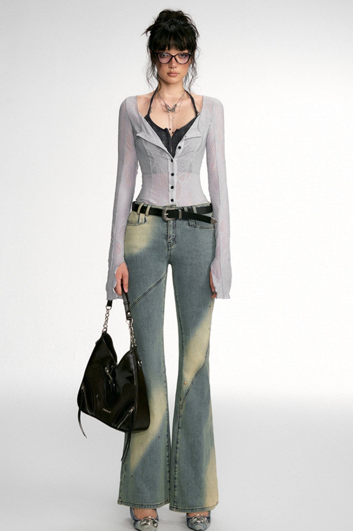 Halterneck Split Slim Top