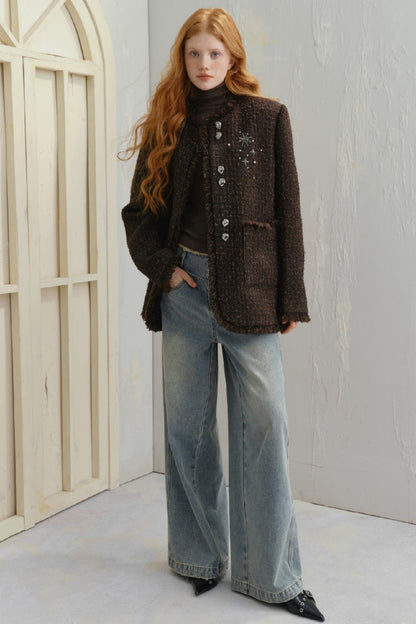 Salt Tea Spice Wool Short Jacket