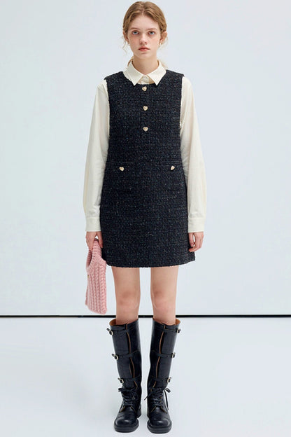 Heisenberg Romance French Style Wool Dress