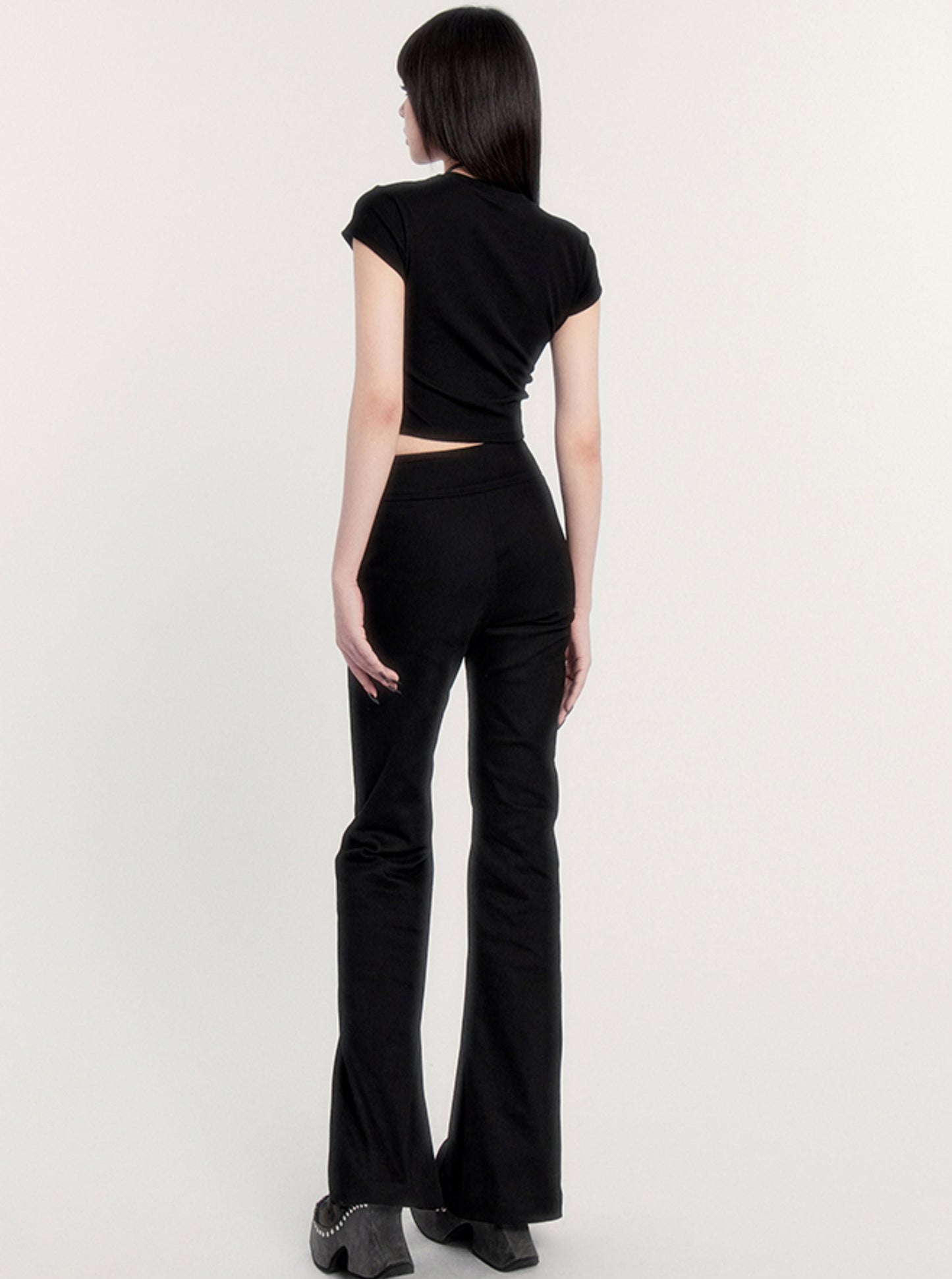 Rose Stud High Waist Trousers