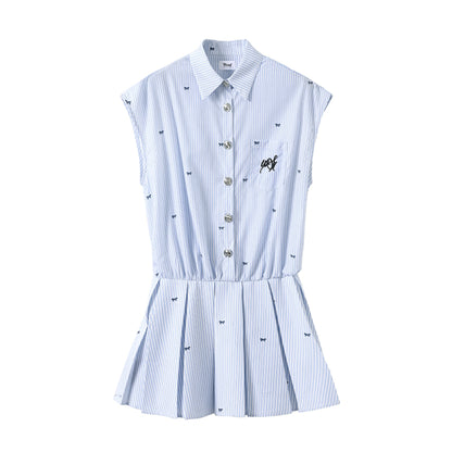 Chic Striped Waist Dress