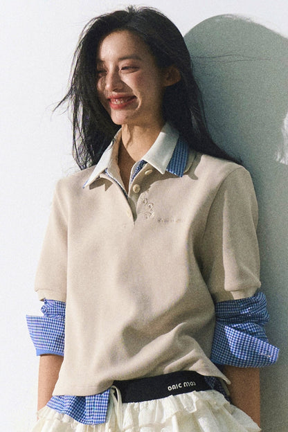 Gray Milk Tea Polo Shirt