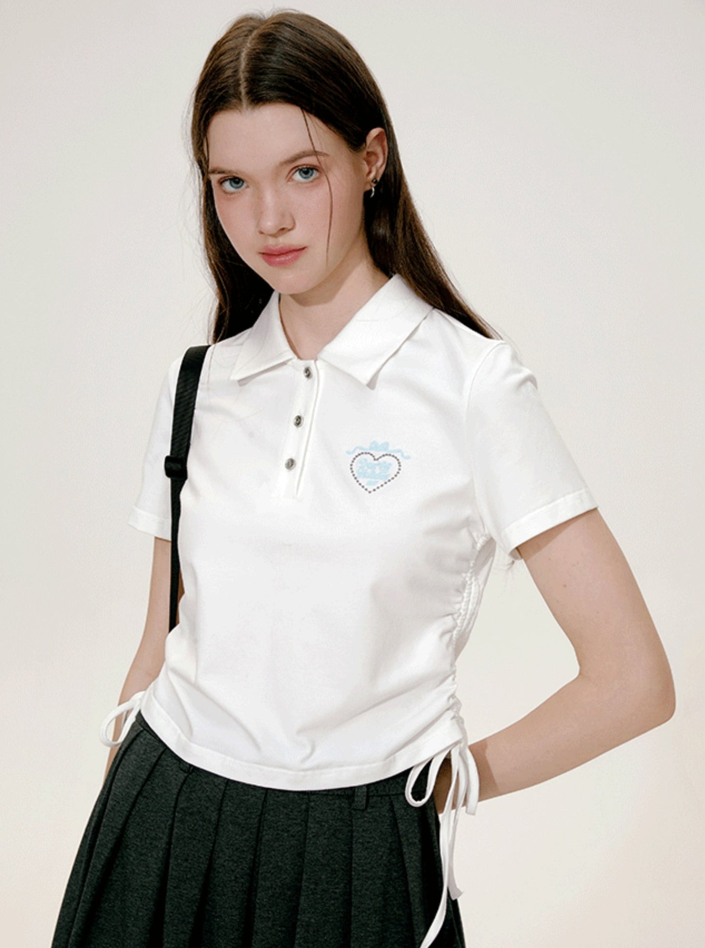 Short Sleeve Polo & Pleated Skirt Set-Up