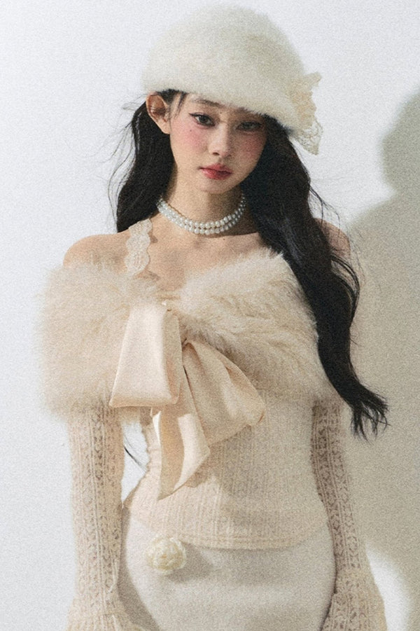 빈티지 홀터 니트 스웨터 