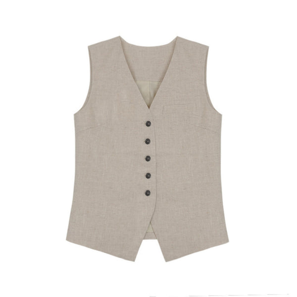 Luxury Tencel Vest Suit Set-Up