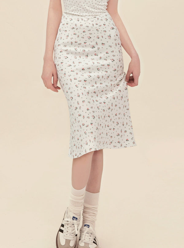 Pastoral Floral Straight Skirt
