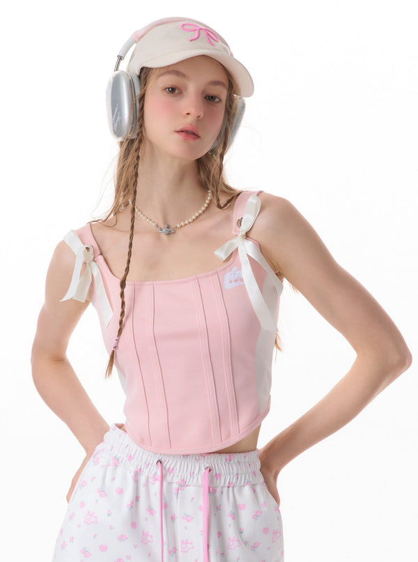 American Slim Fit Suspender Vest Top