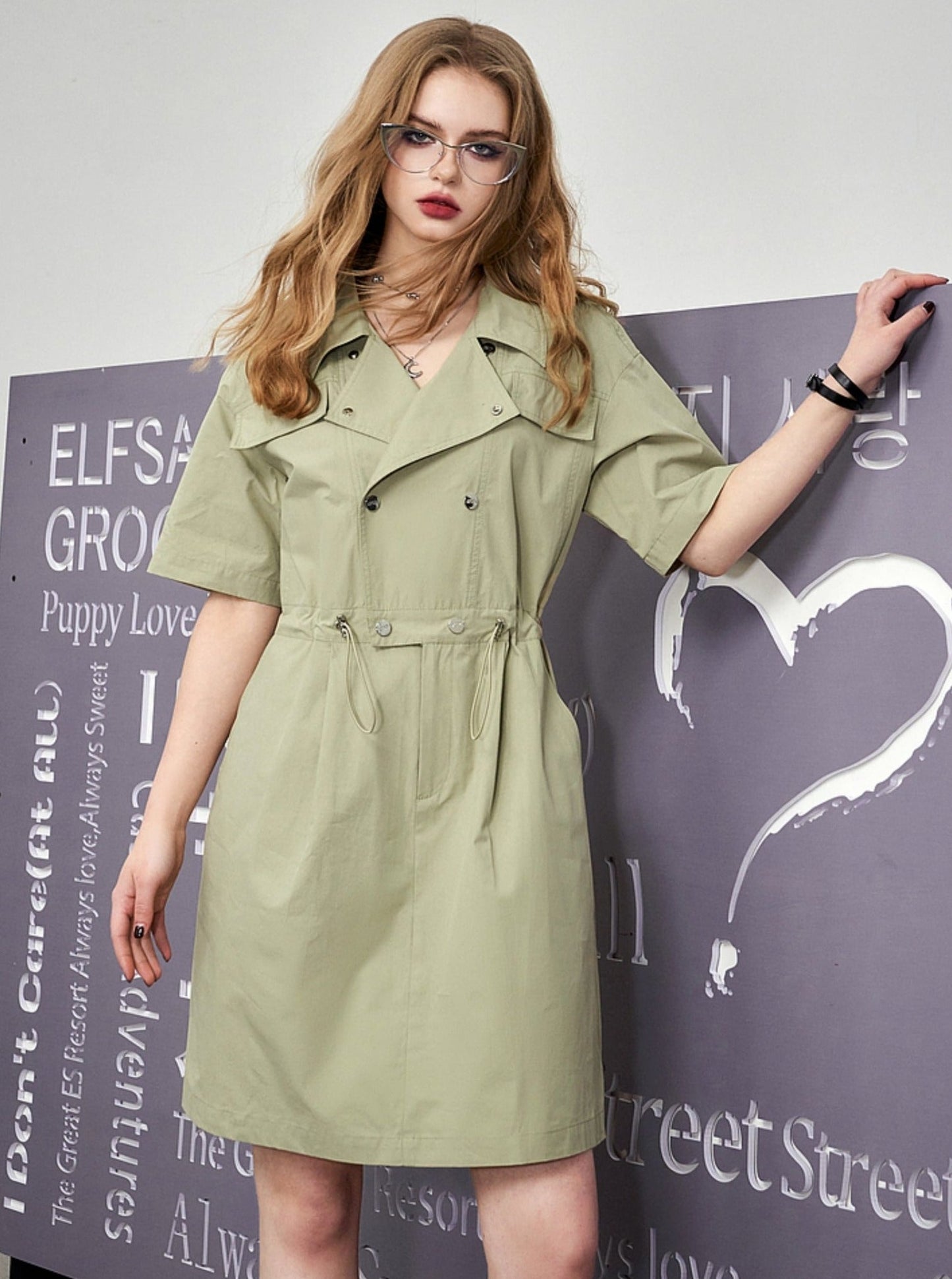 Cargo Style Slim Waist Dress