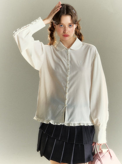 French Vintage Lace Shirt