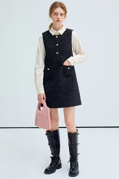 Heisenberg Romance French Style Wool Dress