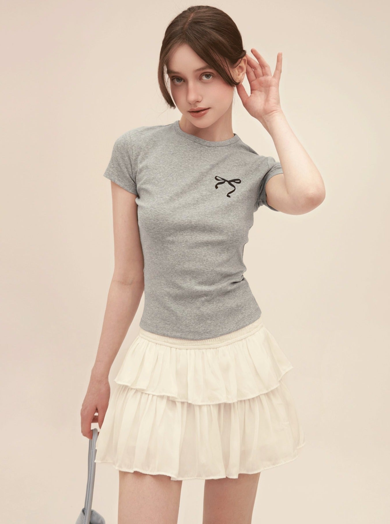 Vintage T-shirt And Shorts Pants With Skirt Set-Up
