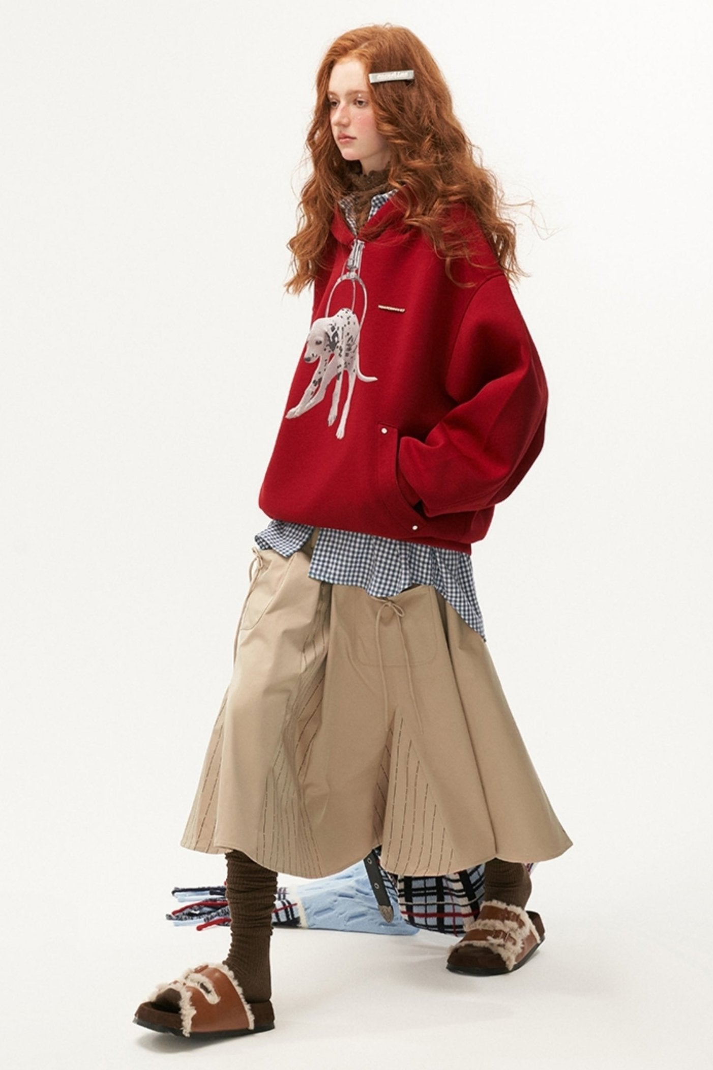 Doll Dalmatian Air Layer Hooded Sweatshirt