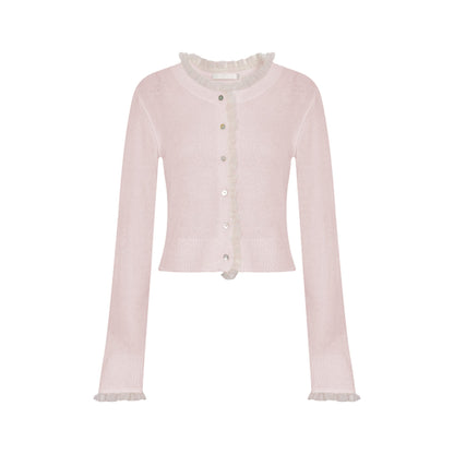 Sheer Organza Mohair Cardigan