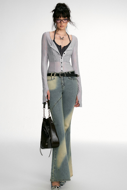 Halterneck Split Slim Top