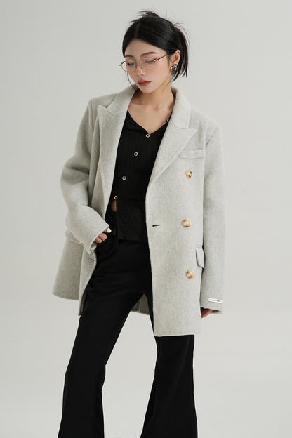 Premium Double-Breasted Wool Jacket