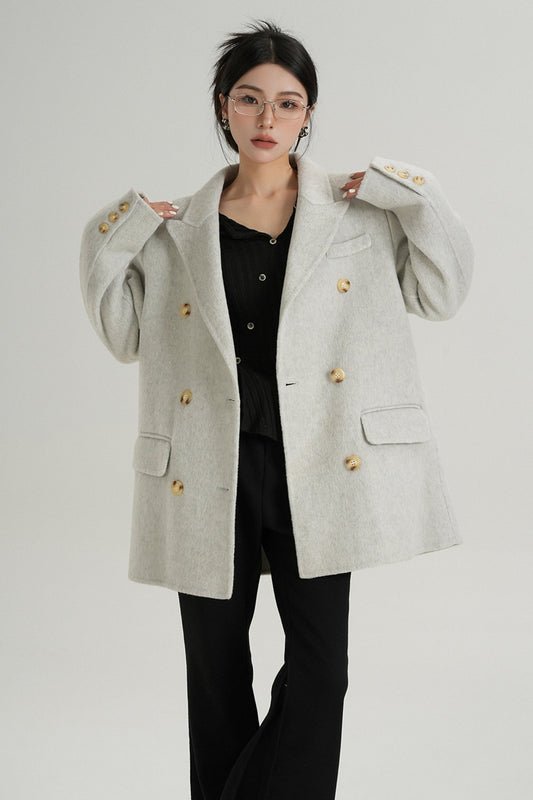 Premium Double-Breasted Wool Jacket