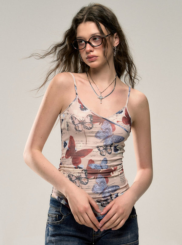 Curved Hem Sleeveless Top