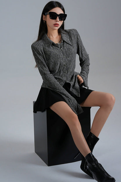 American Style Bell Sleeve Long Sleeve Top