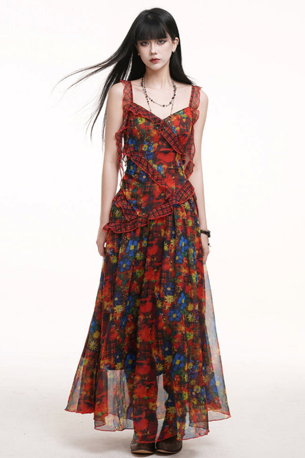 Ethereal Floral Halter Dress