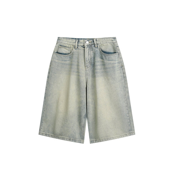 Retro High-Waisted Denim Shorts