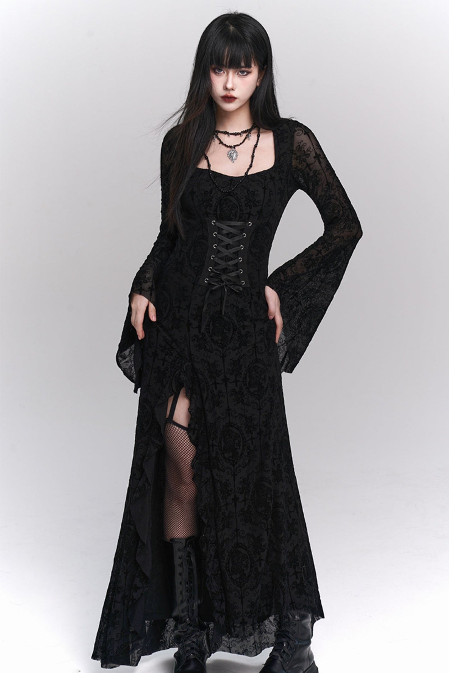 Ghost Girl, Dark Series, Women's Wear, Goth, Cold, Unique, Dress, Halloween Outfit, Subculture