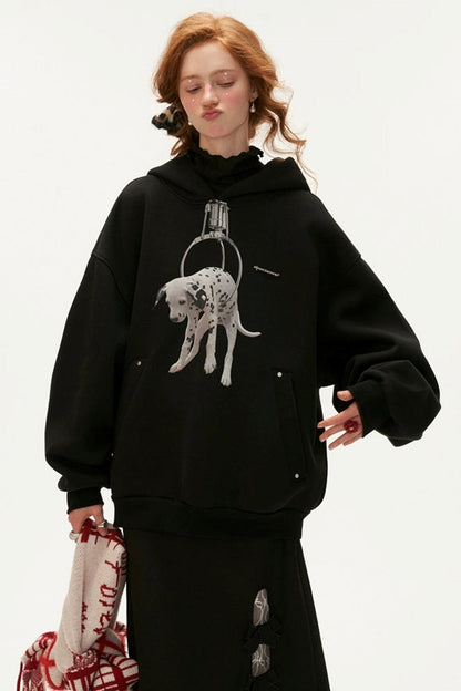 Doll Dalmatian Air Layer Hooded Sweatshirt