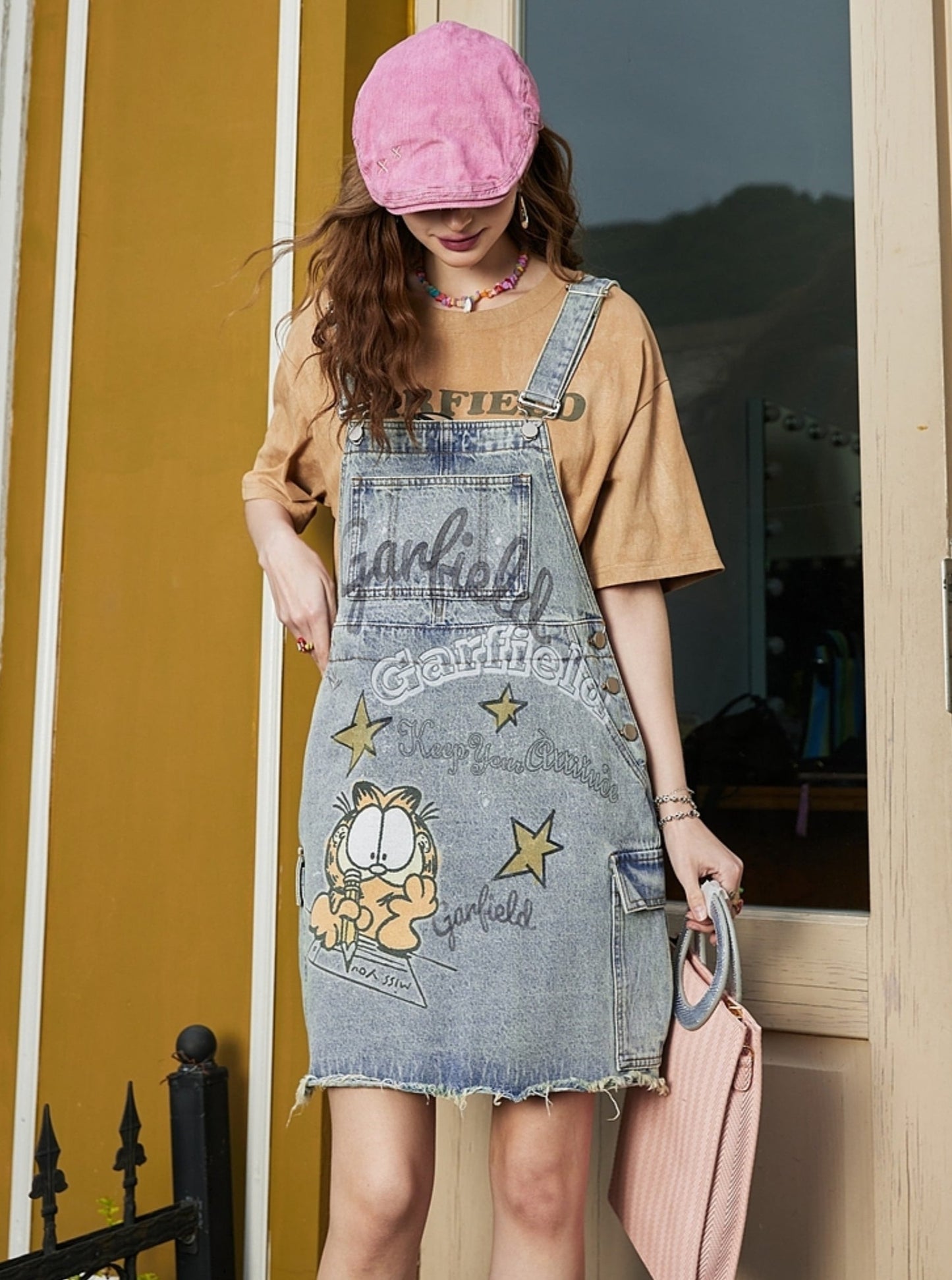 Garfield Denim Strap Skirt