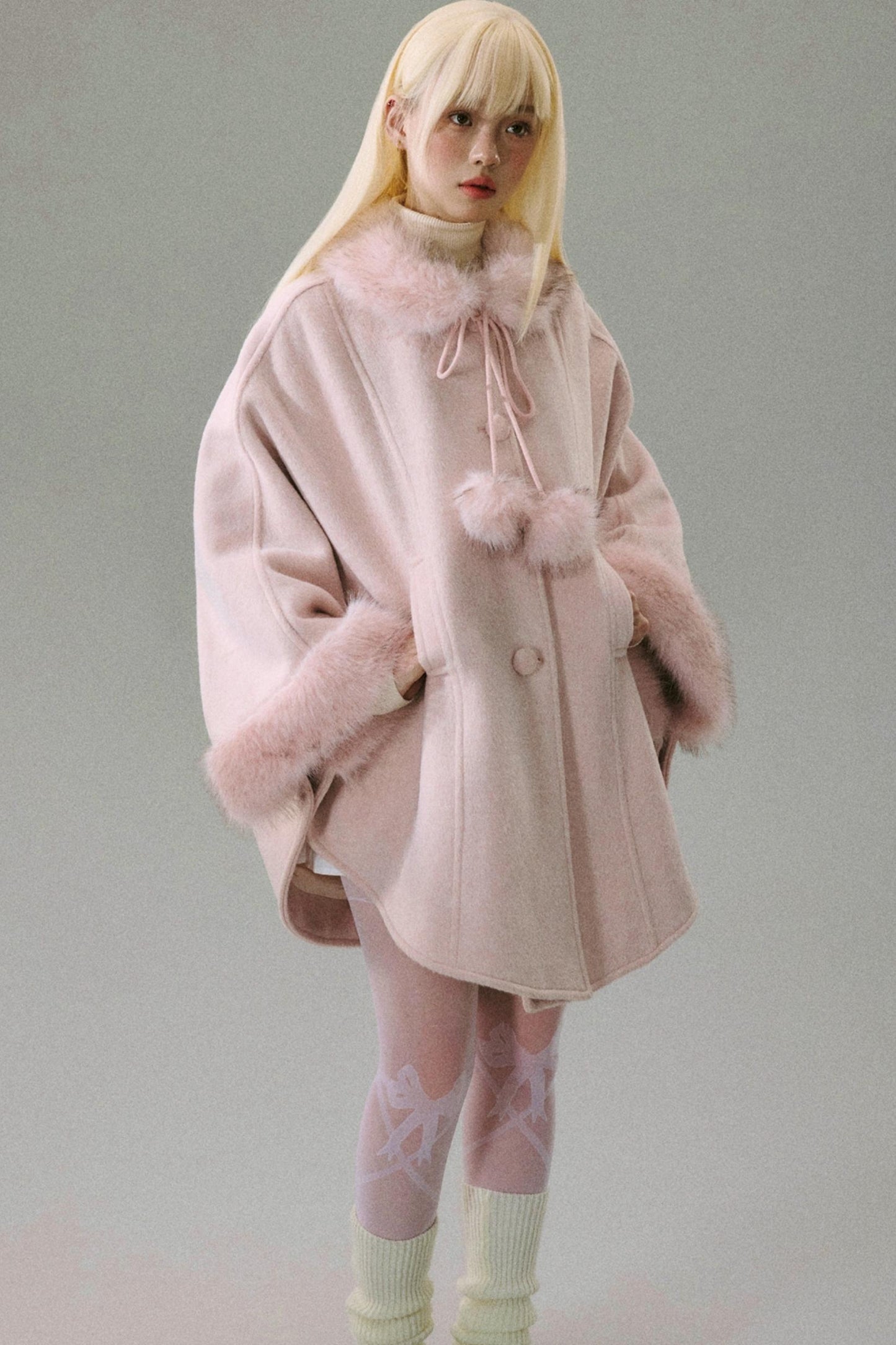 Niche Design Pink Tweed Coat