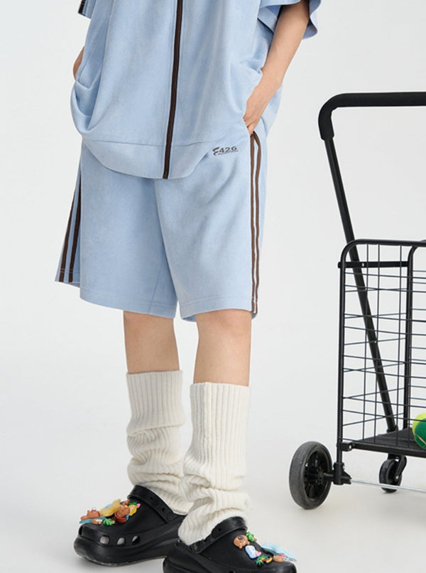 Imitation Suede Track Pants