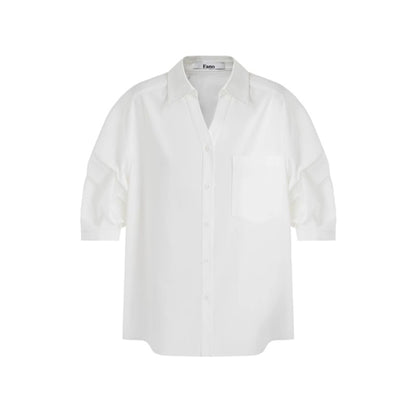 Chic V-Neck Cropped Summer Shirt