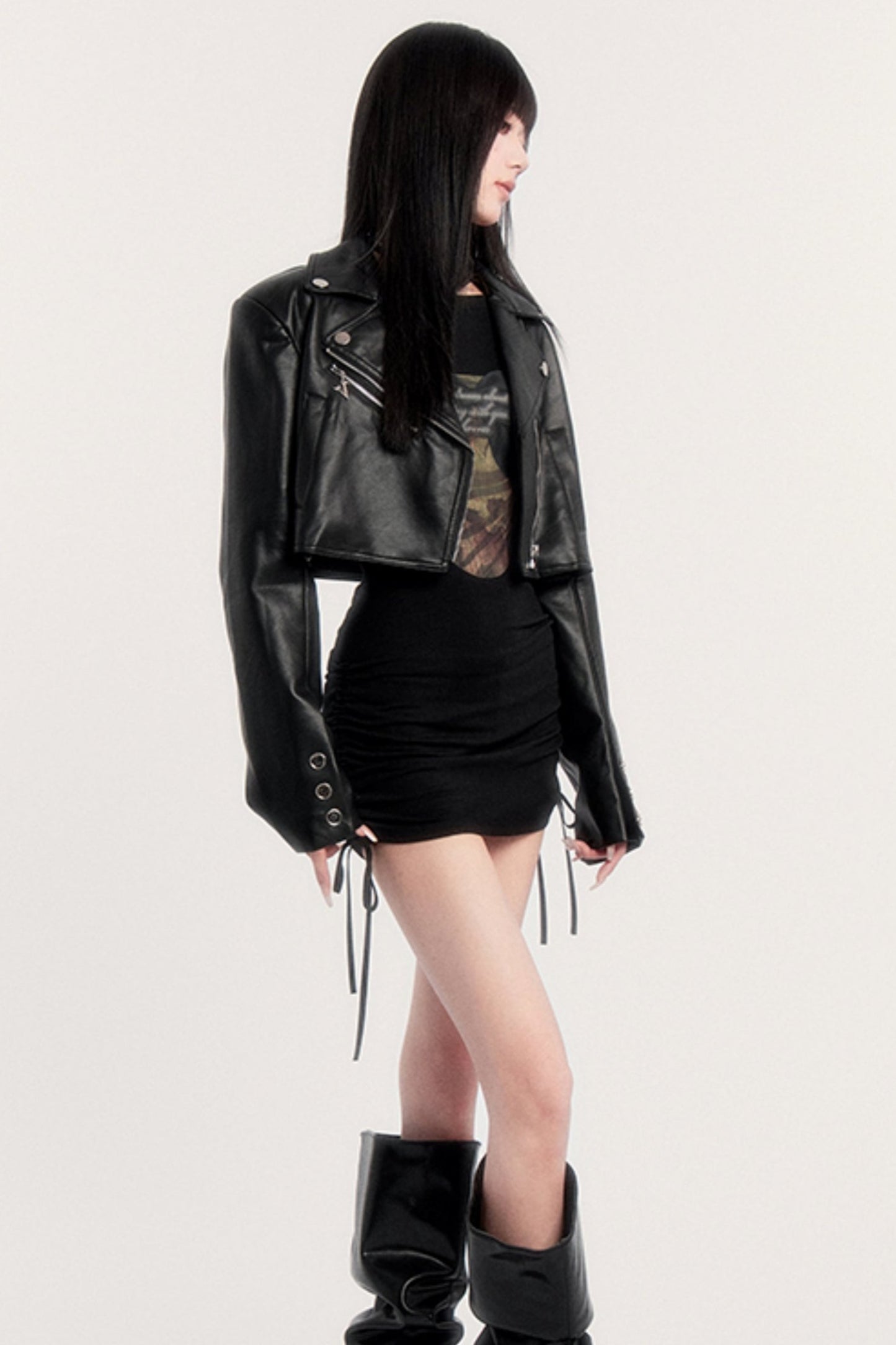 Luxury Black Short Leather Jacket