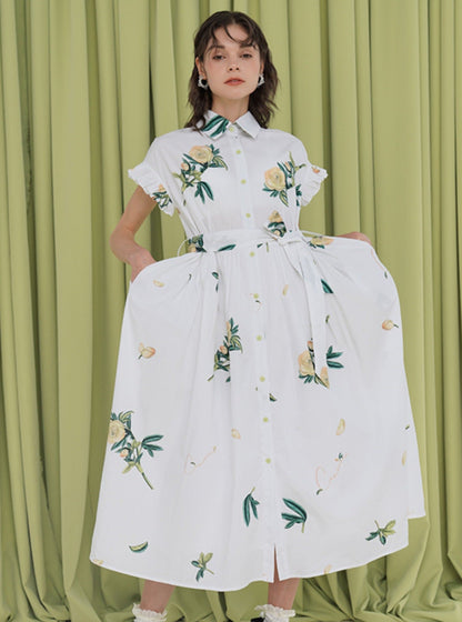 Vintage Chic Botanical Court Dress Set