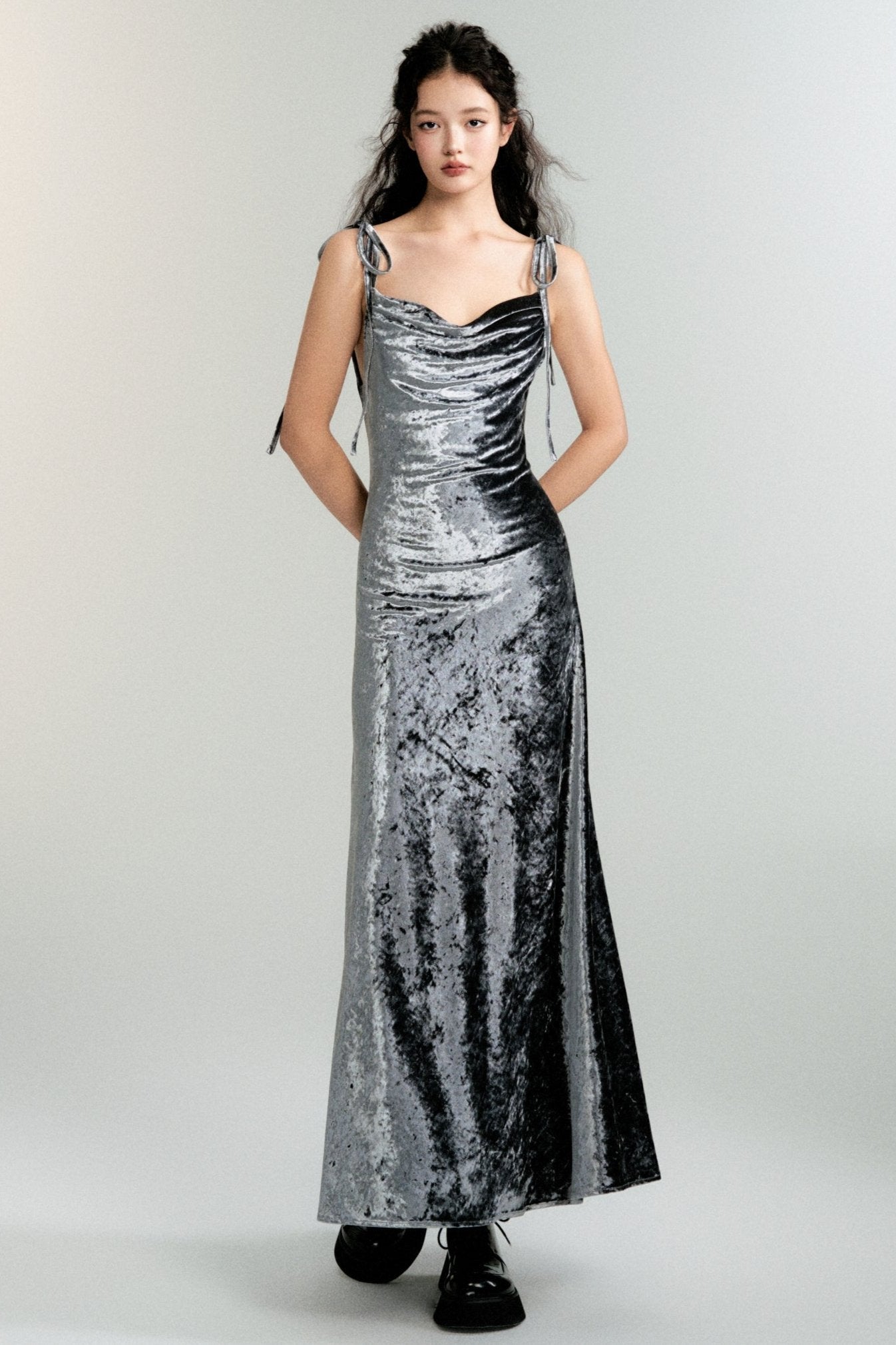 Moonlight Goddess Velvet Dress