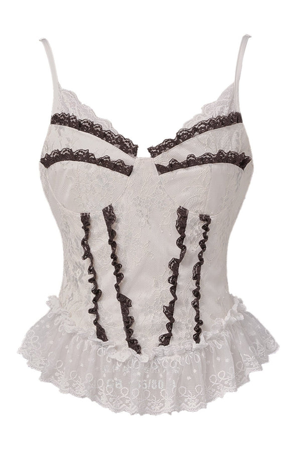 Süßes Crepe-Spitzen-Strickset 