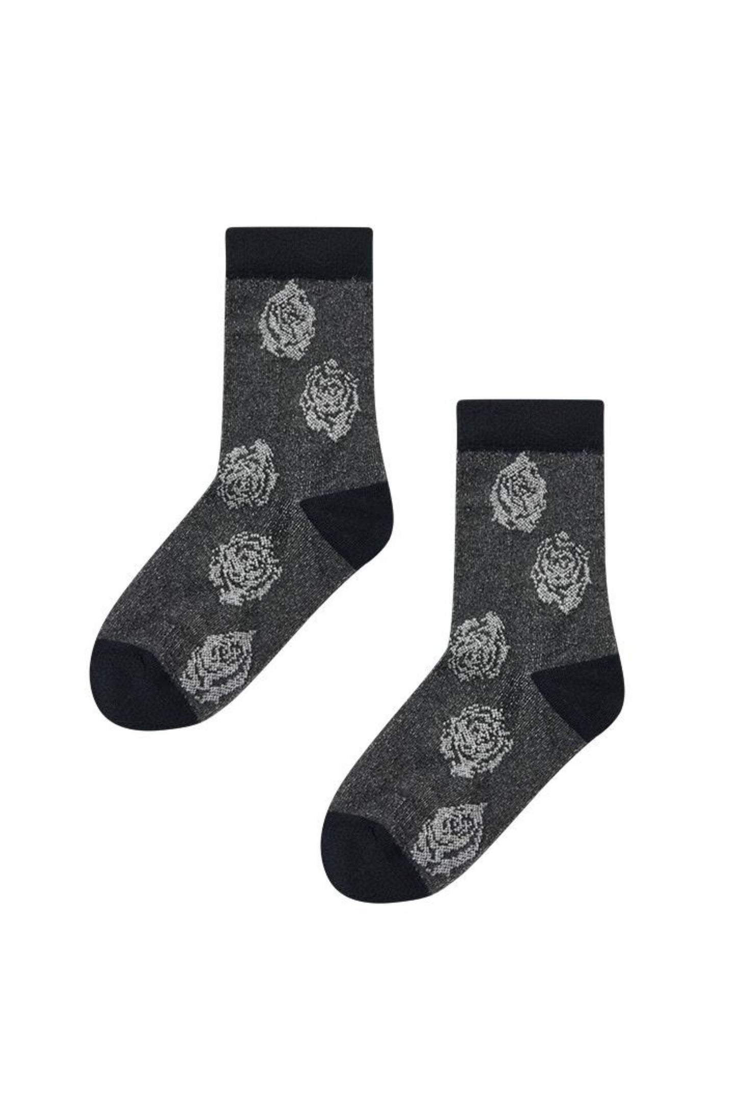 Embossed Rose Cotton Socks