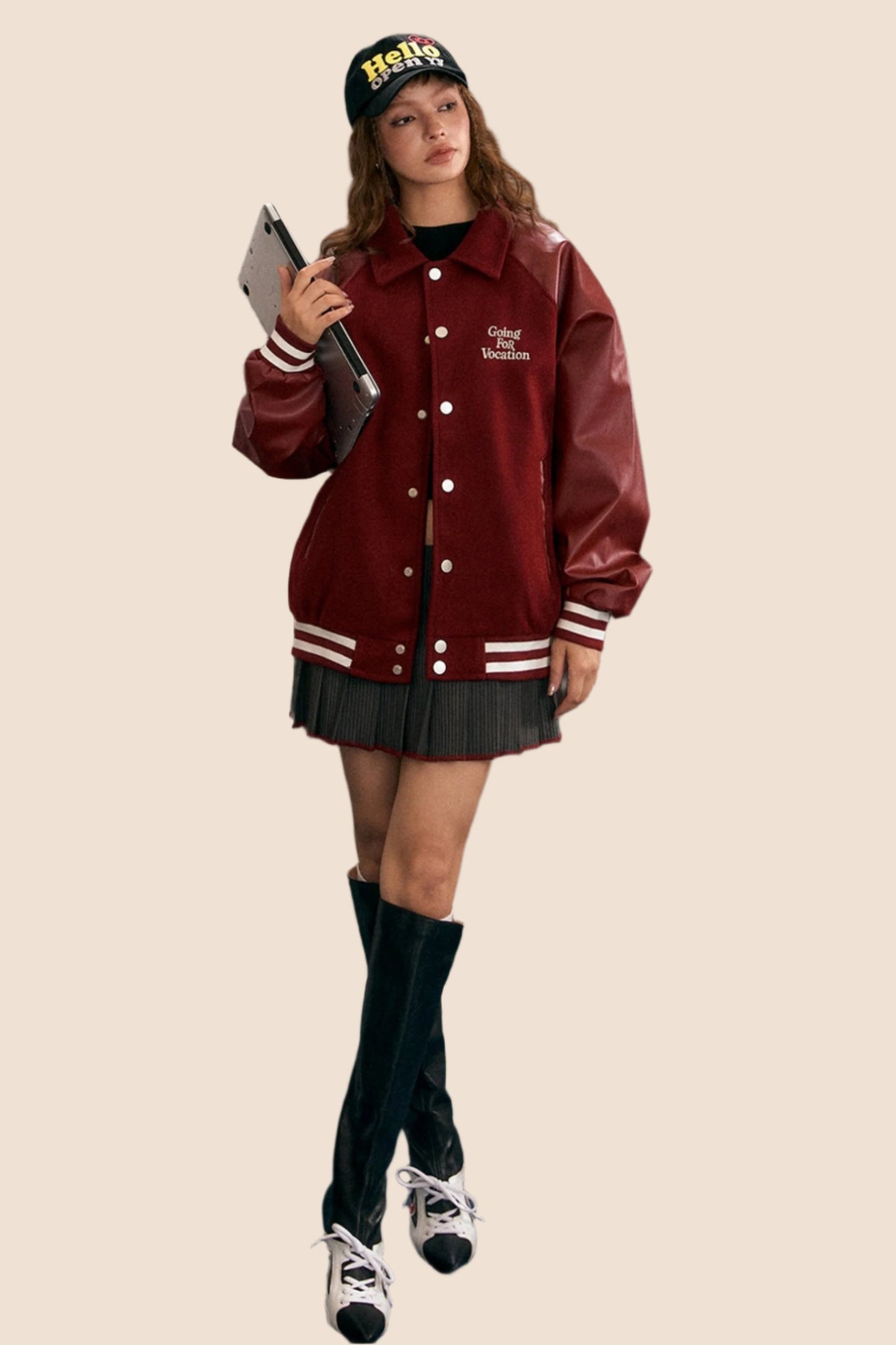 Cool Street Red Pu Leather Jacket