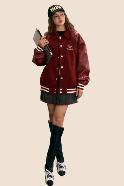 Cool Street Red PU Leather Jacket