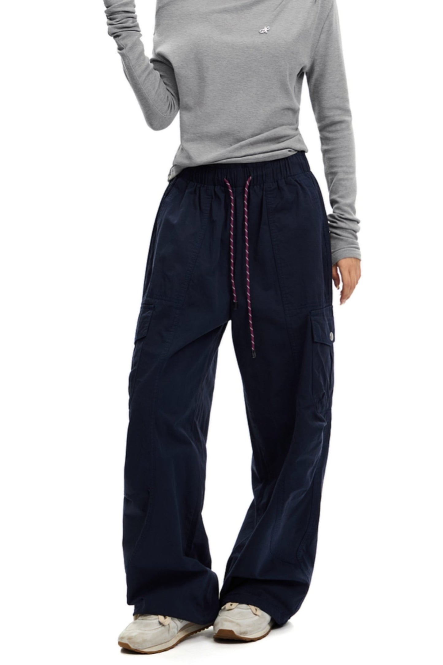 Drawstring Slim Cargo Pants