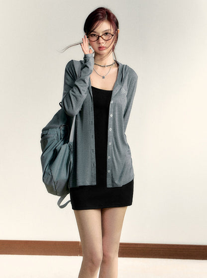 Hooded Sheer Sunscreen Cardigan Coat